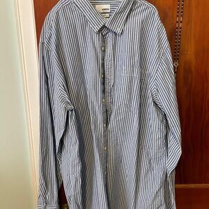 Sonoma Men's Blue and White Striped Shirt
